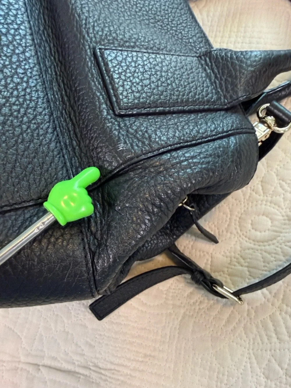 kate spade Southport Sloan Black Pebbled Leather Satchel ✨ - Picture 10 of 14